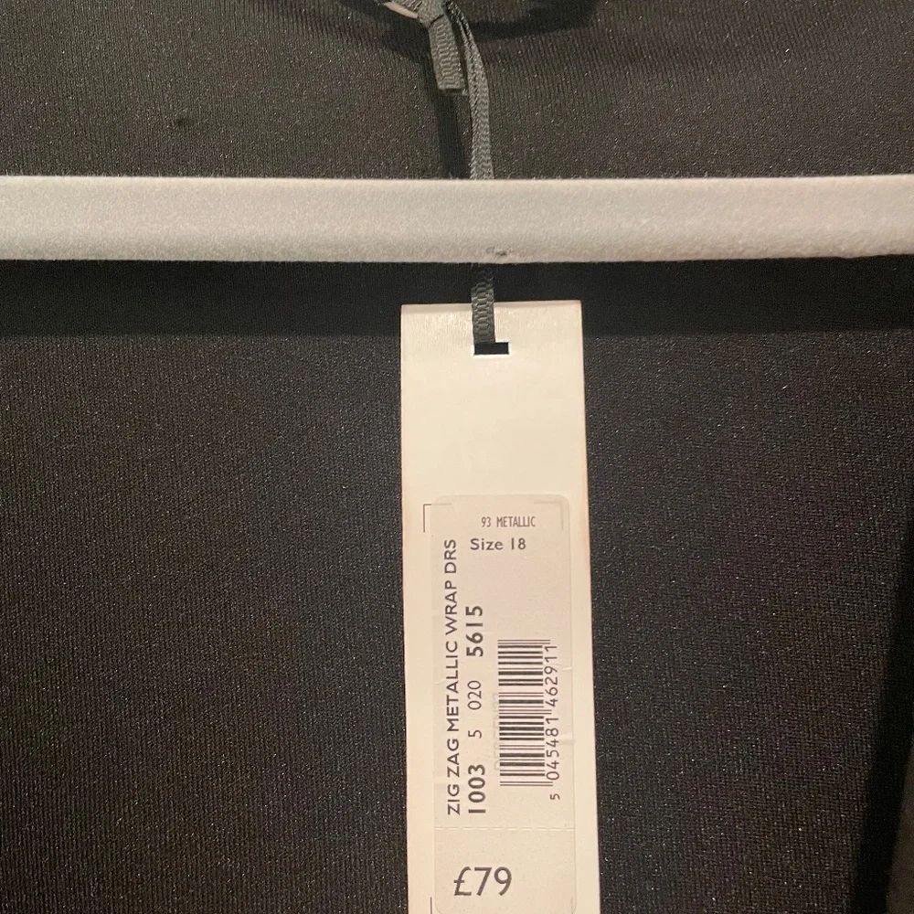 Debenhams Zig Zag Metallic Wrap Dress - Picture 8 of 8